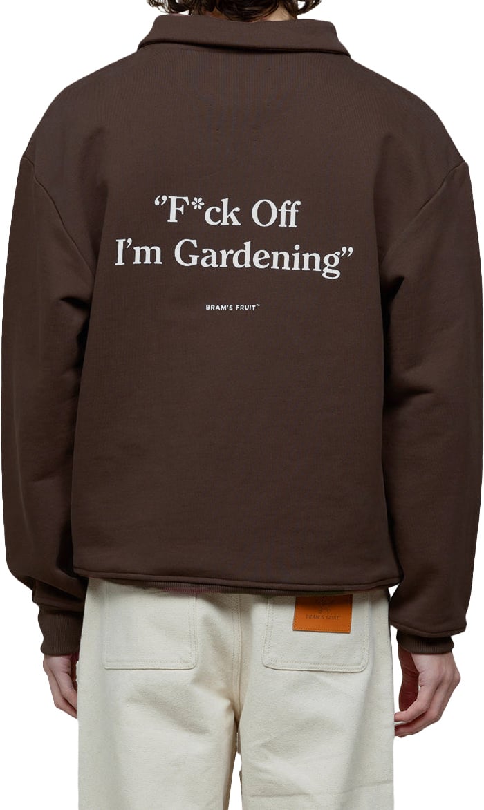 Bram's Fruit F*ck Off I'm Gardening Polo Sweat - Brown Bruin