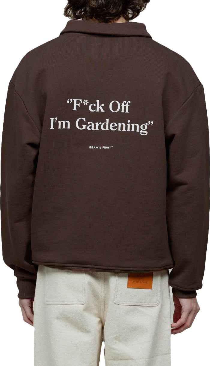 Bram's Fruit F*ck Off I'm Gardening Polo Sweat - Brown Bruin