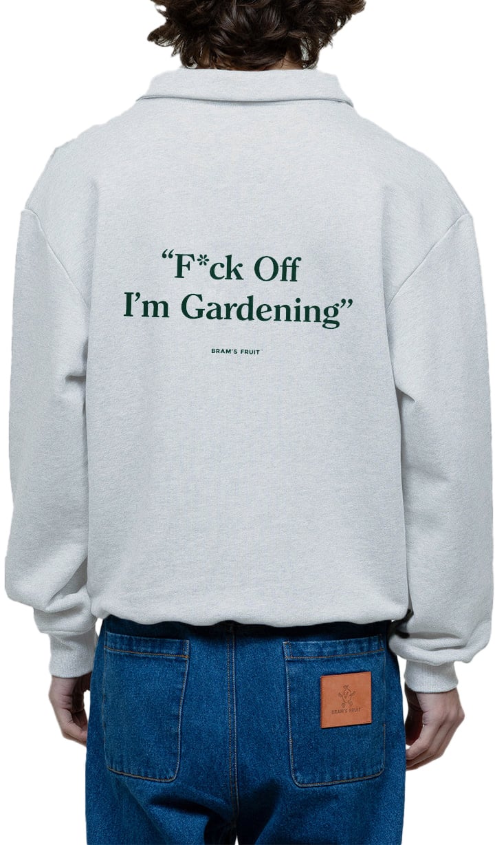 Bram's Fruit F*ck Off I'm Gardening Polo Sweat - Grey Grijs