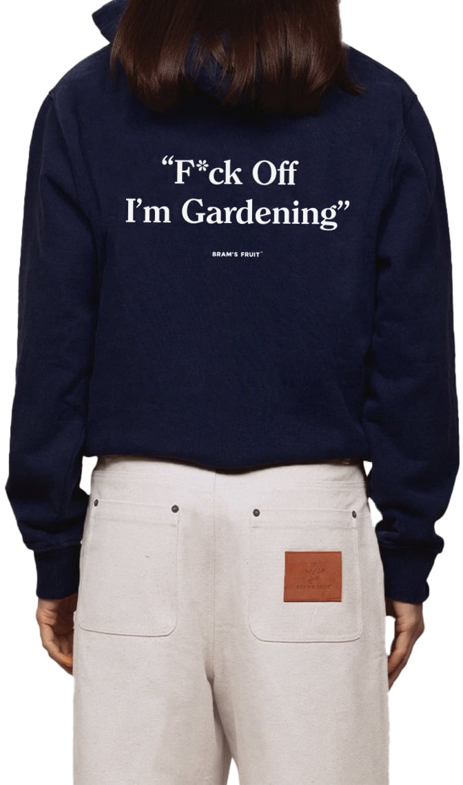 Bram's Fruit F*ck Off I'm Gardening Hoodie - Navy Blauw