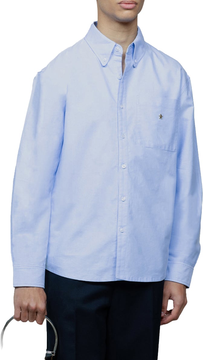 Bram's Fruit Gold Lemon Oxford Shirt - Blue Blauw