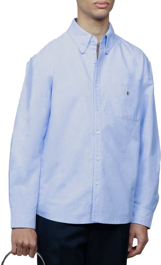 Bram's Fruit Gold Lemon Oxford Shirt - Blue Blauw