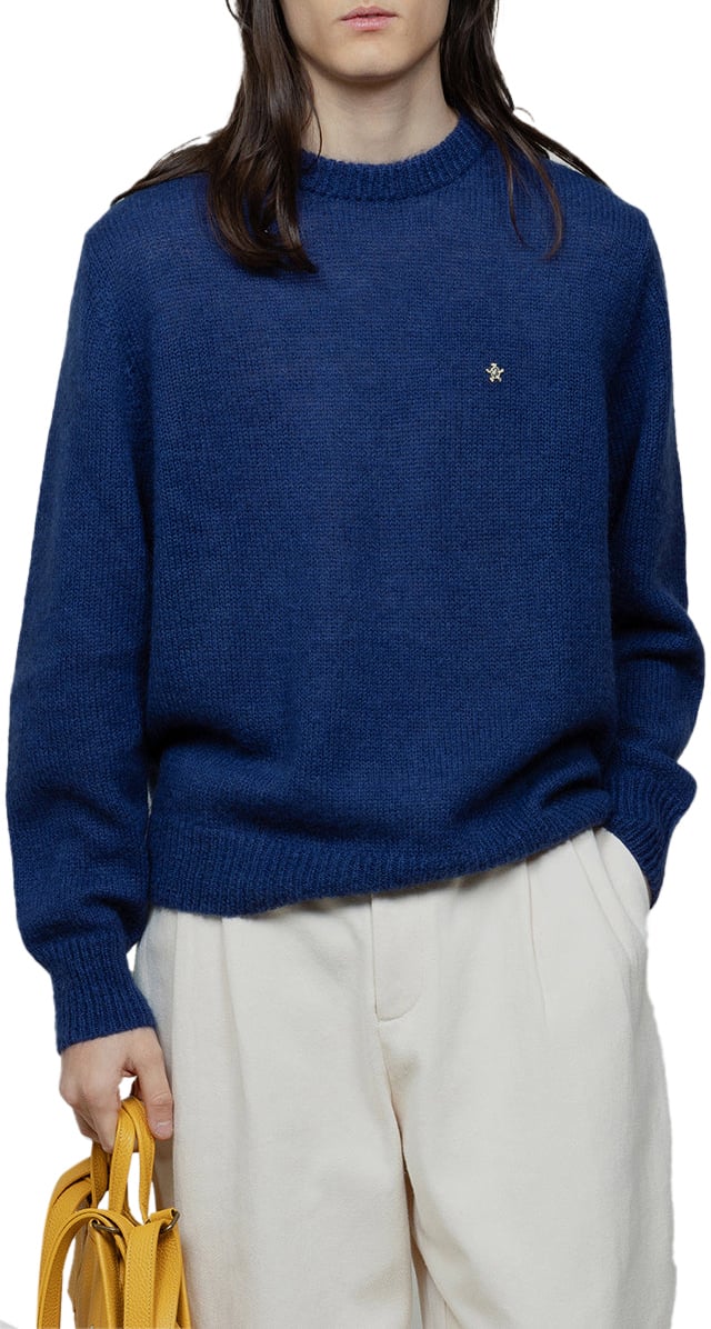 Bram's Fruit Gold Lemon Knit - Navy Blauw