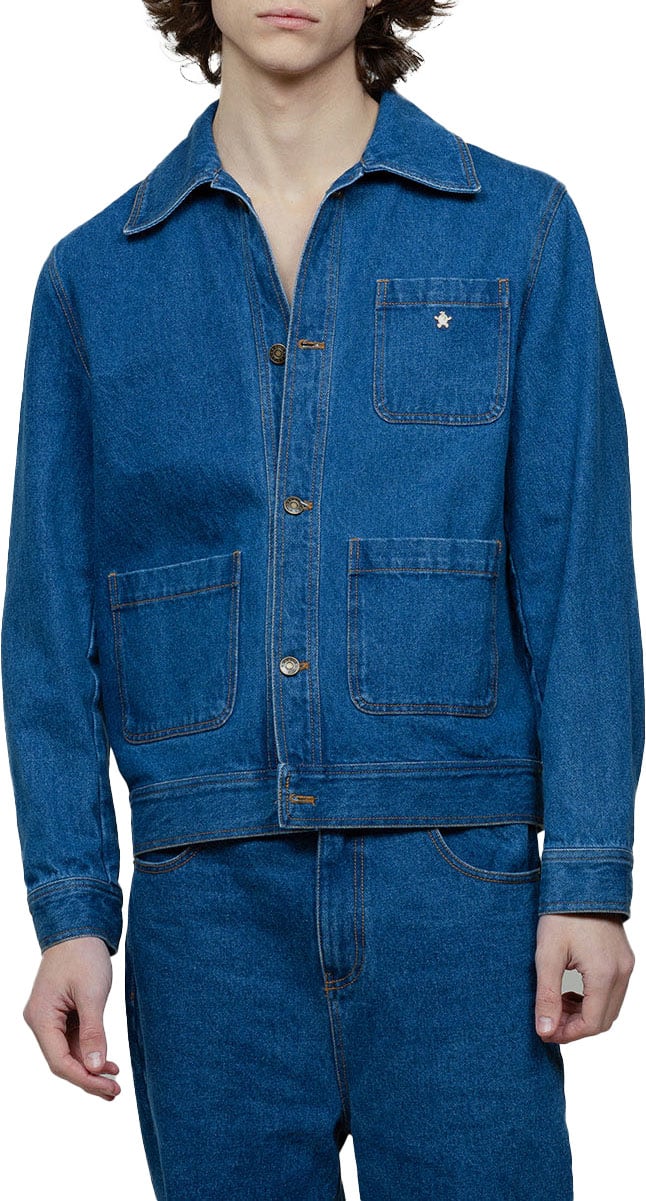 Bram's Fruit Fitted Denim Jacket Blauw