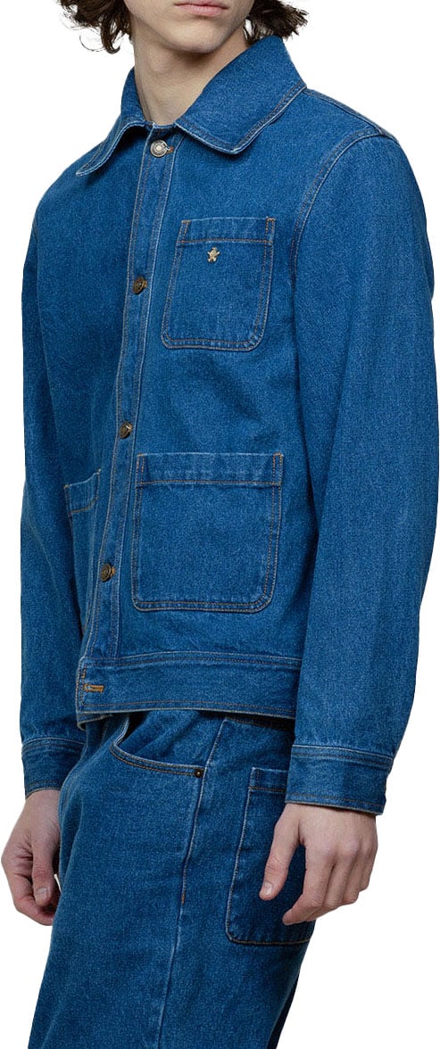 Bram's Fruit Fitted Denim Jacket Blauw