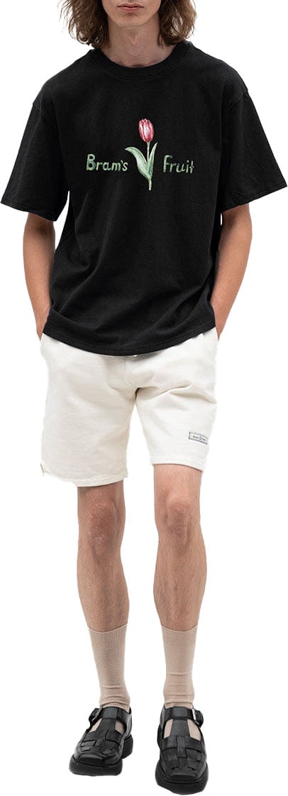 Bram's Fruit Tulip Aquarel T-Shirt - Black Zwart