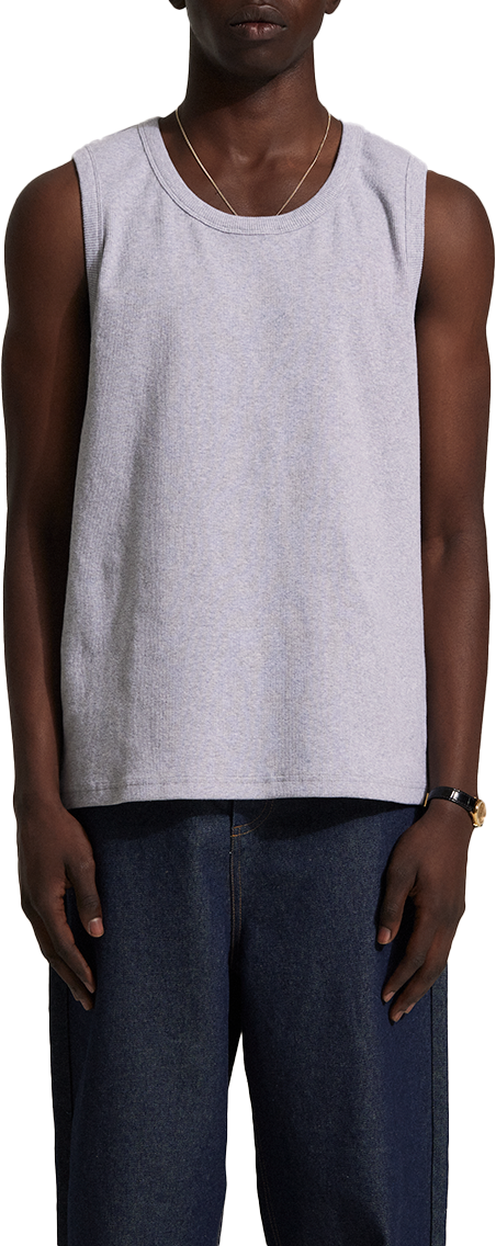 Bram's Fruit Rib Tank-Top - Grey Grijs