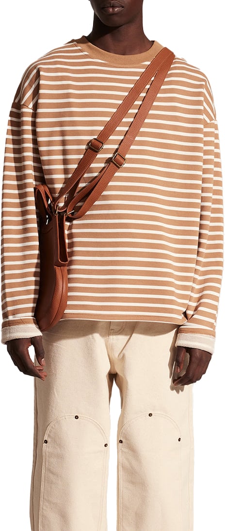 Bram's Fruit Striped Lemon Sweat - Khaki Groen