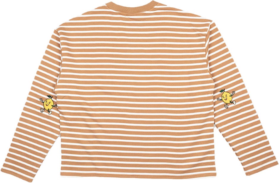 Bram's Fruit Striped Lemon Sweat - Khaki Groen