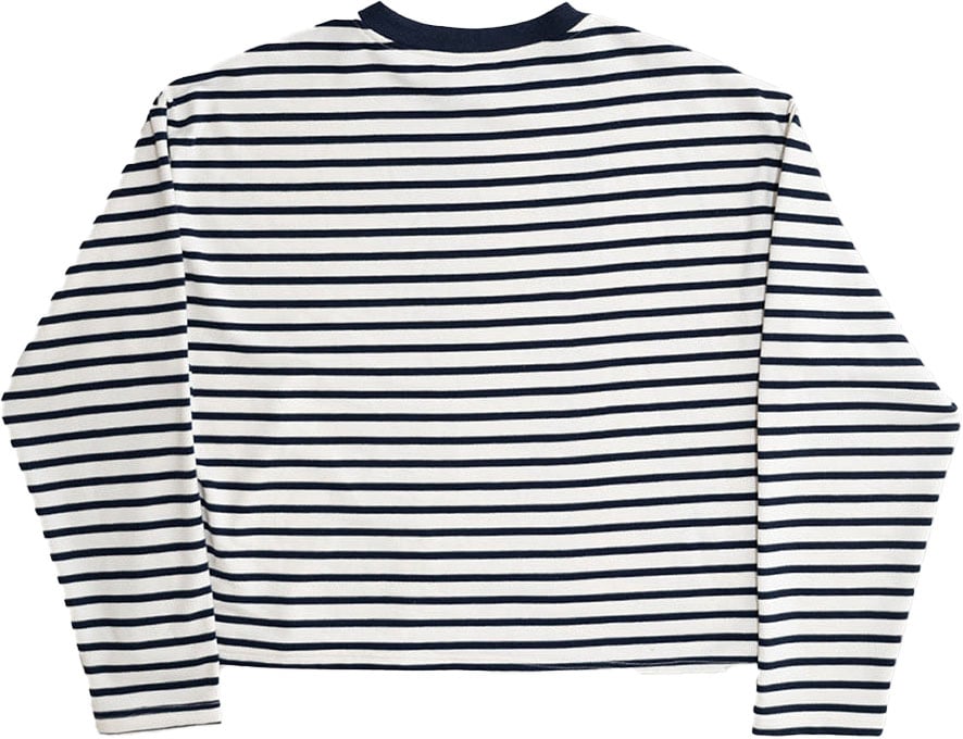 Bram's Fruit Striped Lemon Sweat - Navy Blauw