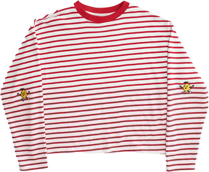 Bram's Fruit Striped Lemon Sweat - Red Rood