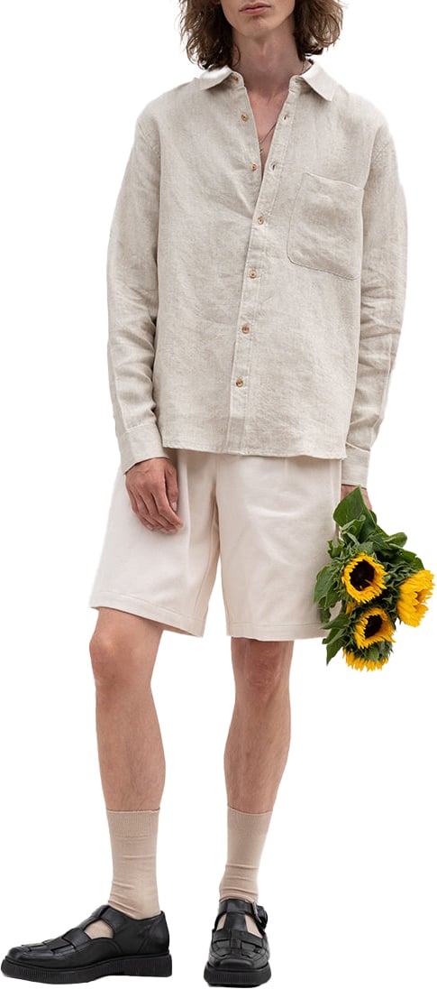 Bram's Fruit Linen Shirt - Beige Beige