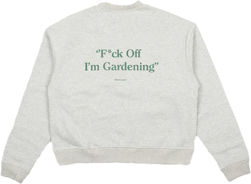 Bram's Fruit F*ck off I'm Gardening Crewneck - Grey Grijs