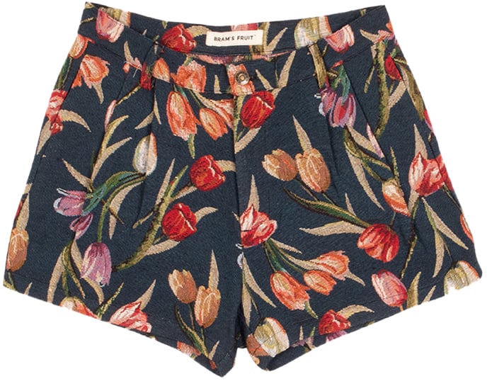Bram's Fruit Flower Shorts - Dark Navy Blauw