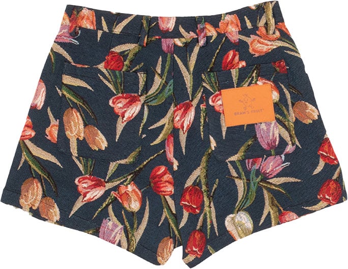 Bram's Fruit Flower Shorts - Dark Navy Blauw