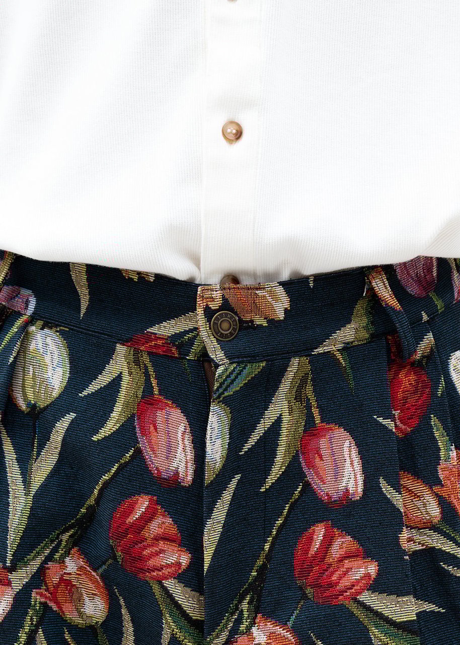 Bram's Fruit Flower Shorts - Dark Navy Blauw