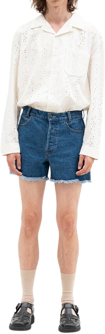 Bram's Fruit Broderie Shirt Longsleeve - Off-White Wit