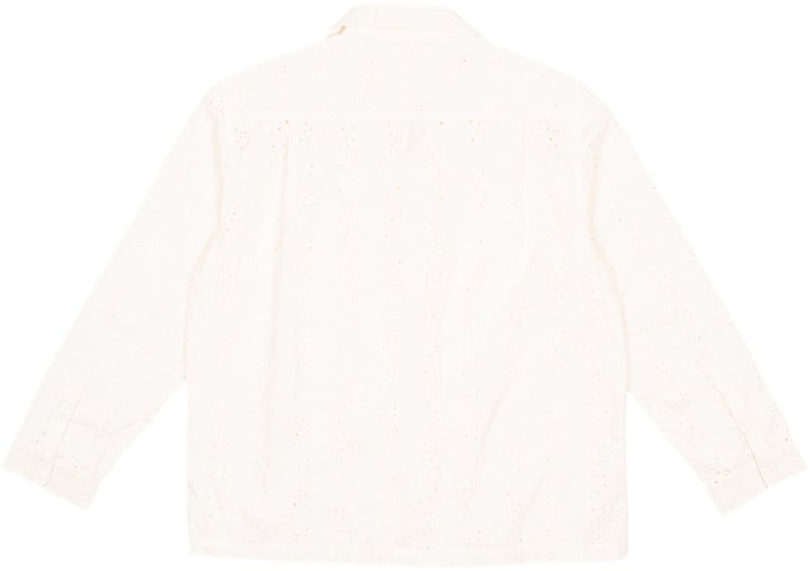 Bram's Fruit Broderie Shirt Longsleeve - Off-White Wit