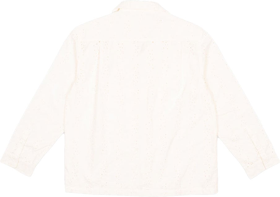 Bram's Fruit Broderie Shirt Longsleeve - Off-White Wit