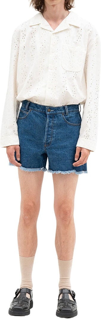 Bram's Fruit Broderie Shirt Longsleeve - Off-White Wit