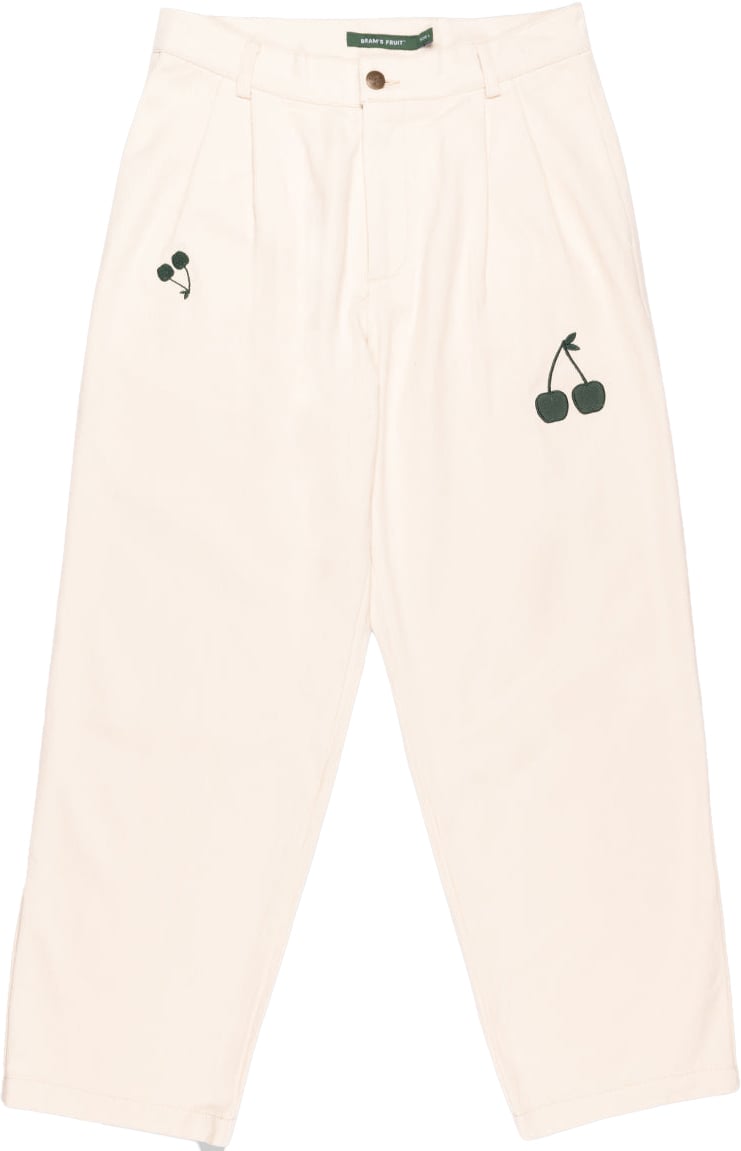Bram's Fruit Cherry Twill Trouser - Beige Beige