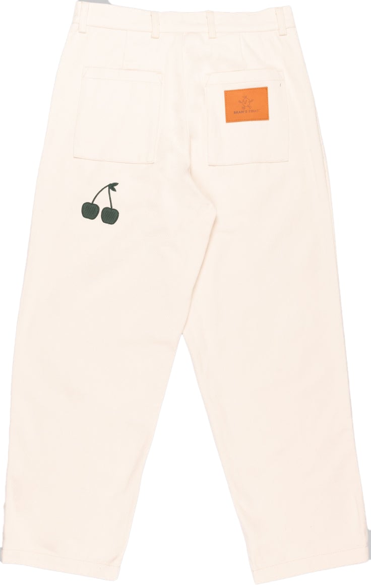 Bram's Fruit Cherry Twill Trouser - Beige Beige
