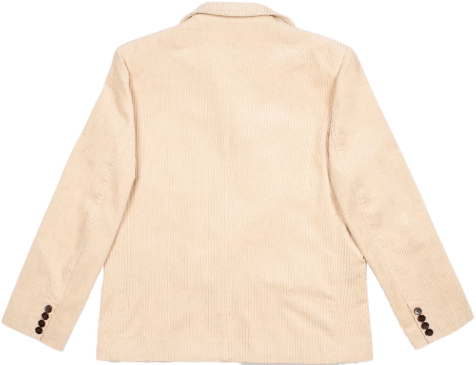 Bram's Fruit Corduroy Double Breasted Suit Jacket - Beige Beige