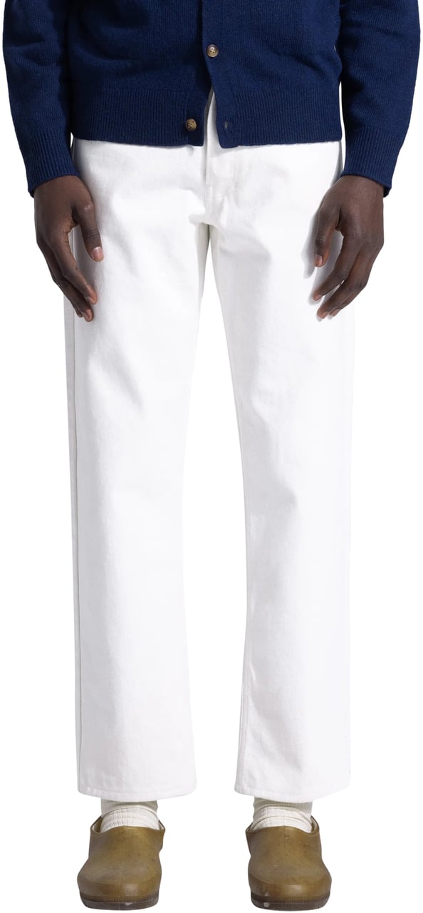 Bram's Fruit Denim Trouser - White Wit