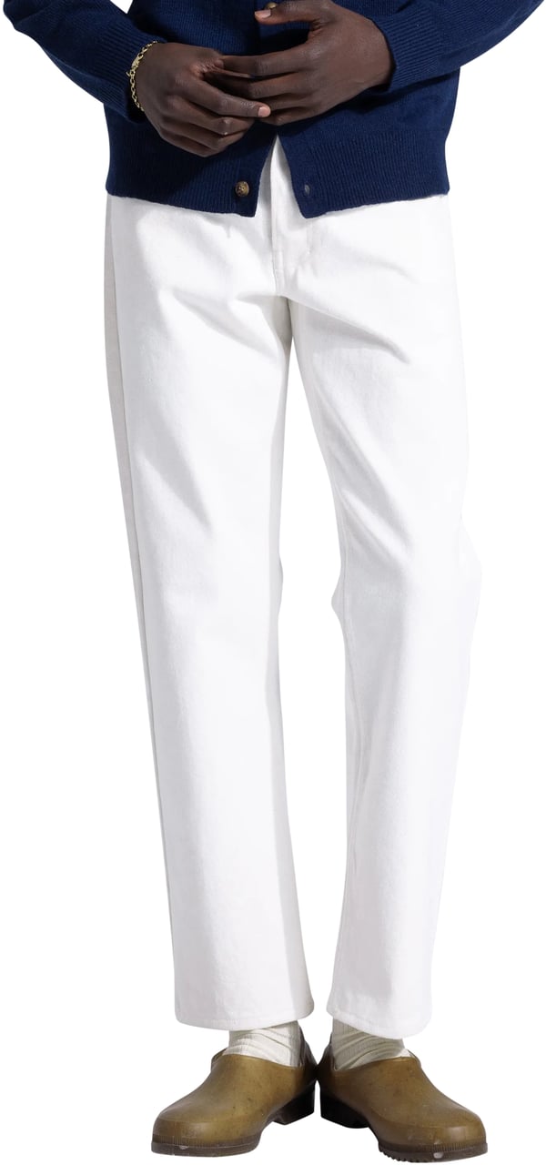 Bram's Fruit Denim Trouser - White Wit