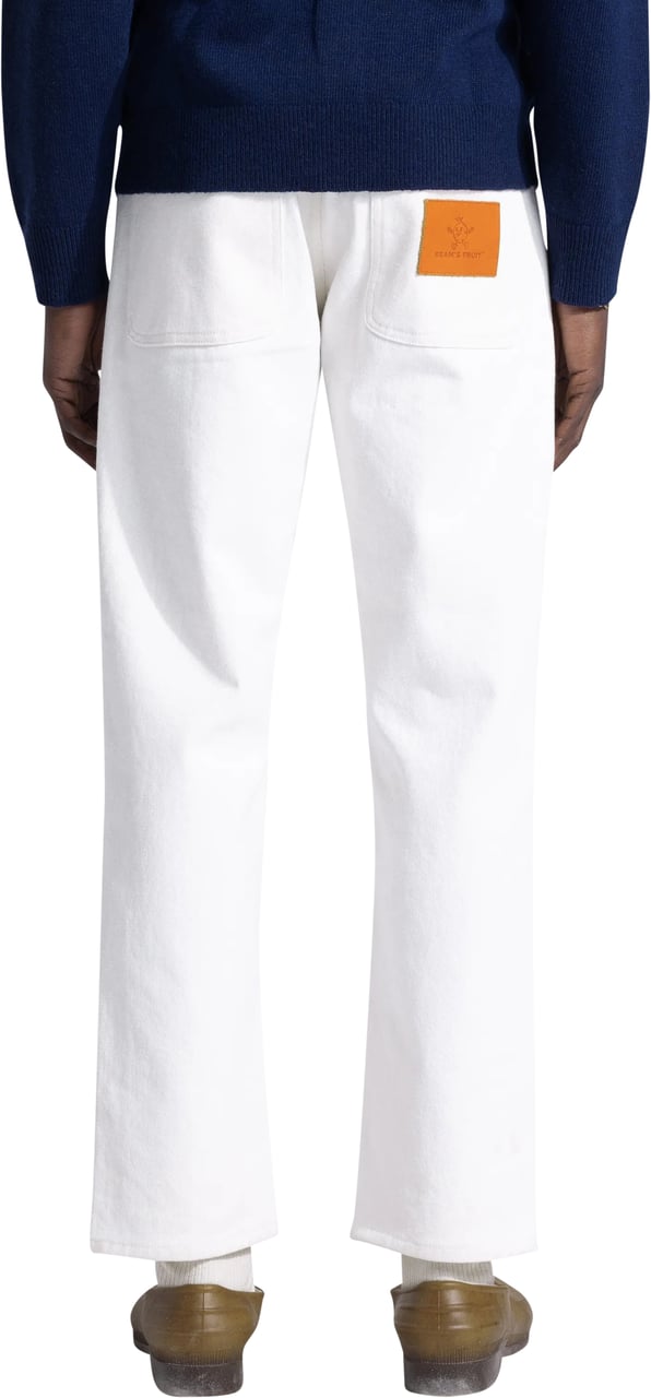 Bram's Fruit Denim Trouser - White Wit