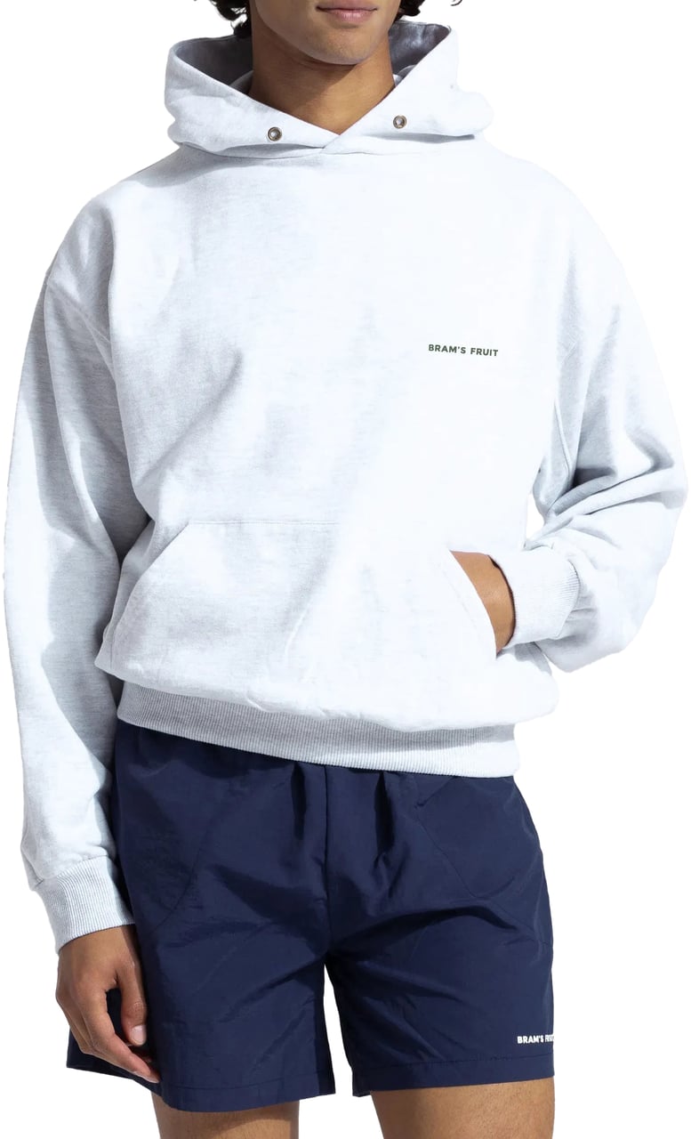 Bram's Fruit Eyelet Hoodie - Grey Melange Grijs