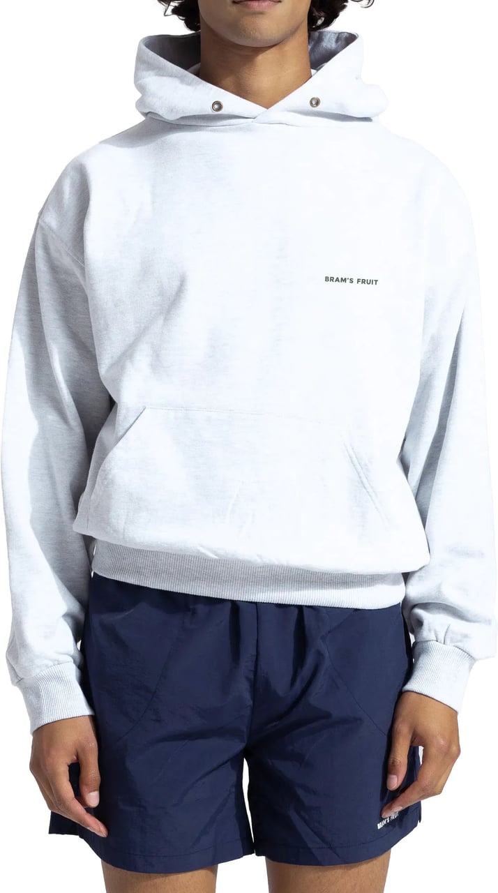 Bram's Fruit Eyelet Hoodie - Grey Melange Grijs