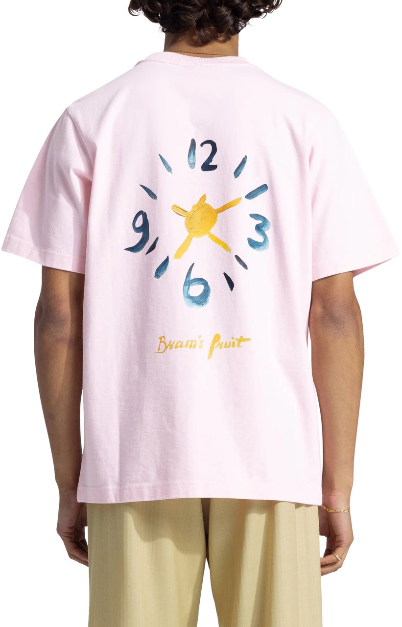 Bram's Fruit Clock Acrylic T-Shirt - Light Pink Roze