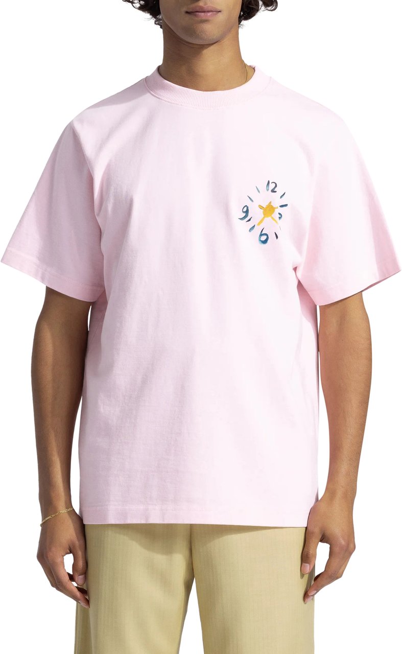 Bram's Fruit Clock Acrylic T-Shirt - Light Pink Roze