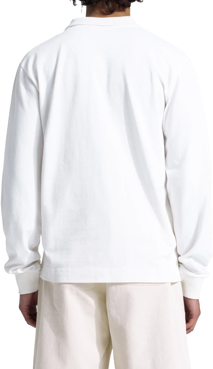 Bram's Fruit Pique Polo Longsleeve - White Wit