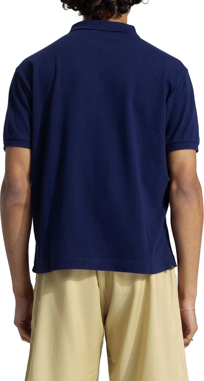 Bram's Fruit Pique Polo - Navy Blauw
