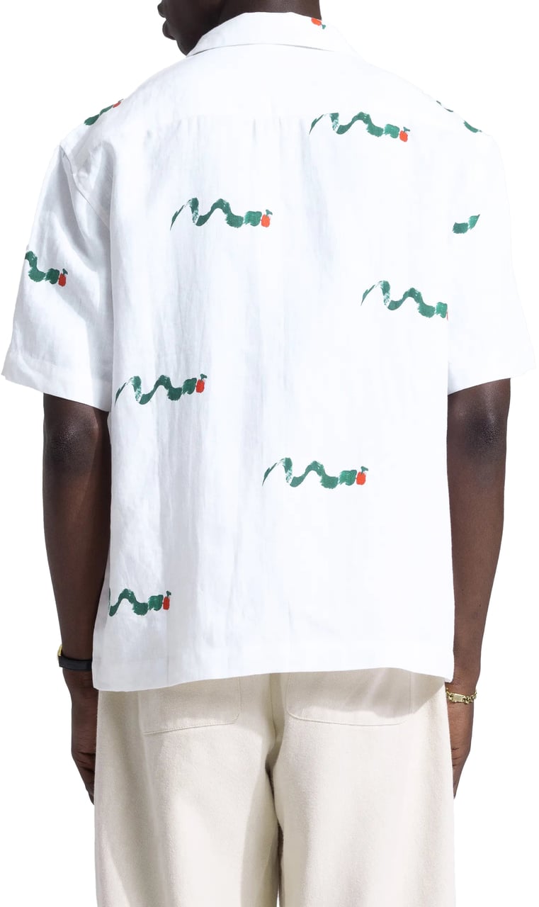 Bram's Fruit Acrylic Caterpillar Shirt Shortsleeve - White Wit