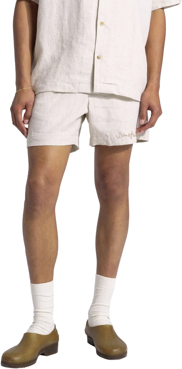 Bram's Fruit Garden Hose Linen Shorts -  Beige Beige