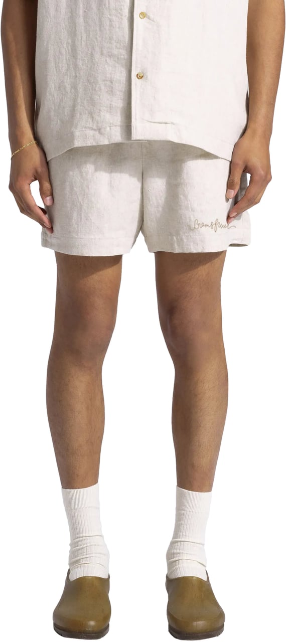 Bram's Fruit Garden Hose Linen Shorts -  Beige Beige