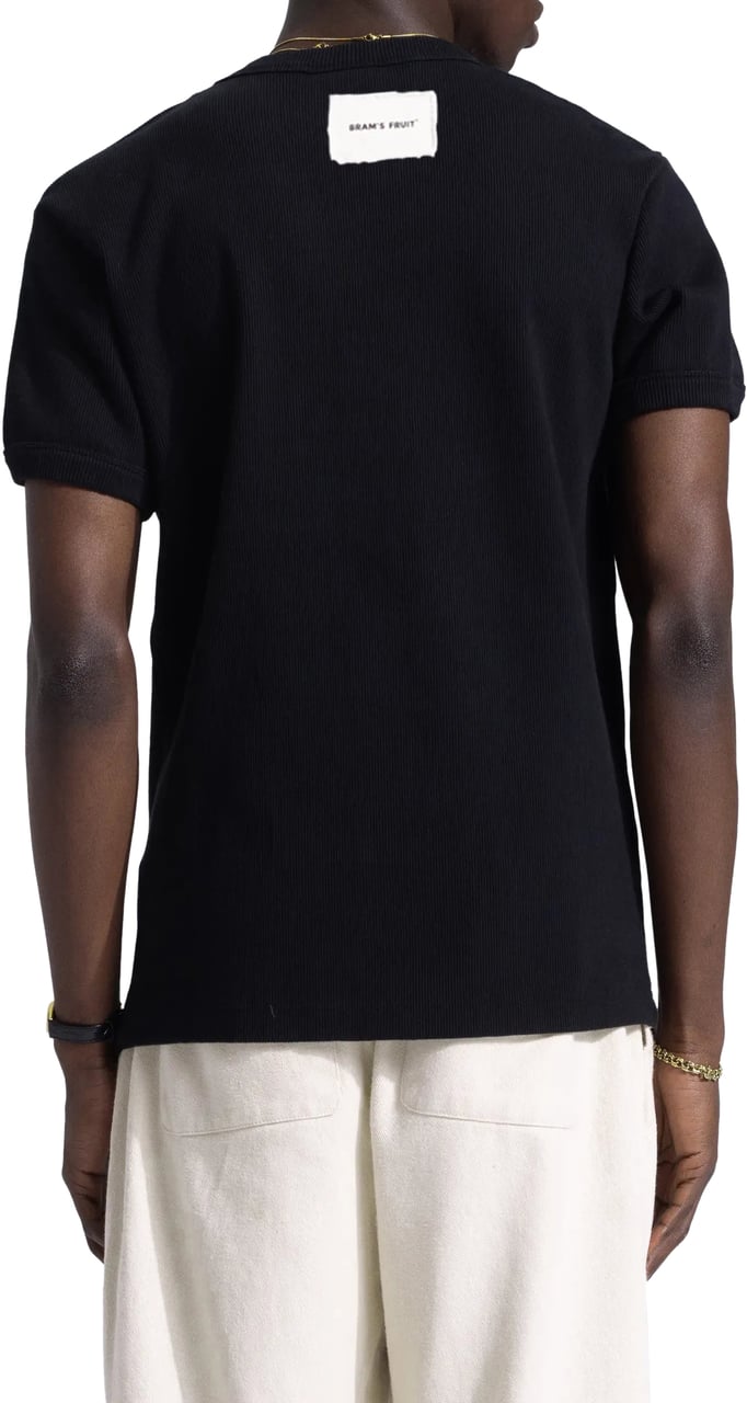 Bram's Fruit Heavy Rib T-shirt - Black Zwart