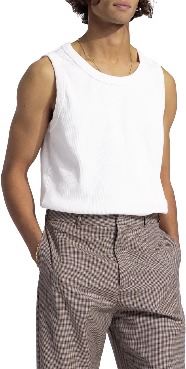 Bram's Fruit Heavy Rib Tanktop - White Wit