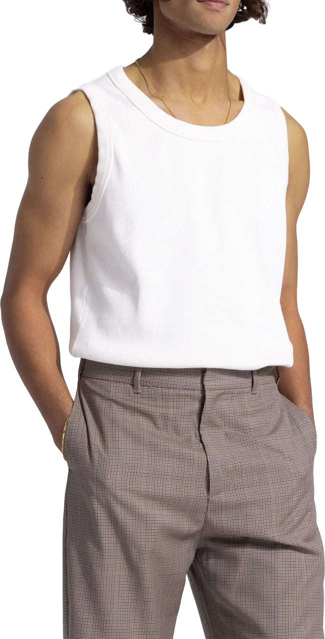Bram's Fruit Heavy Rib Tanktop - White Wit