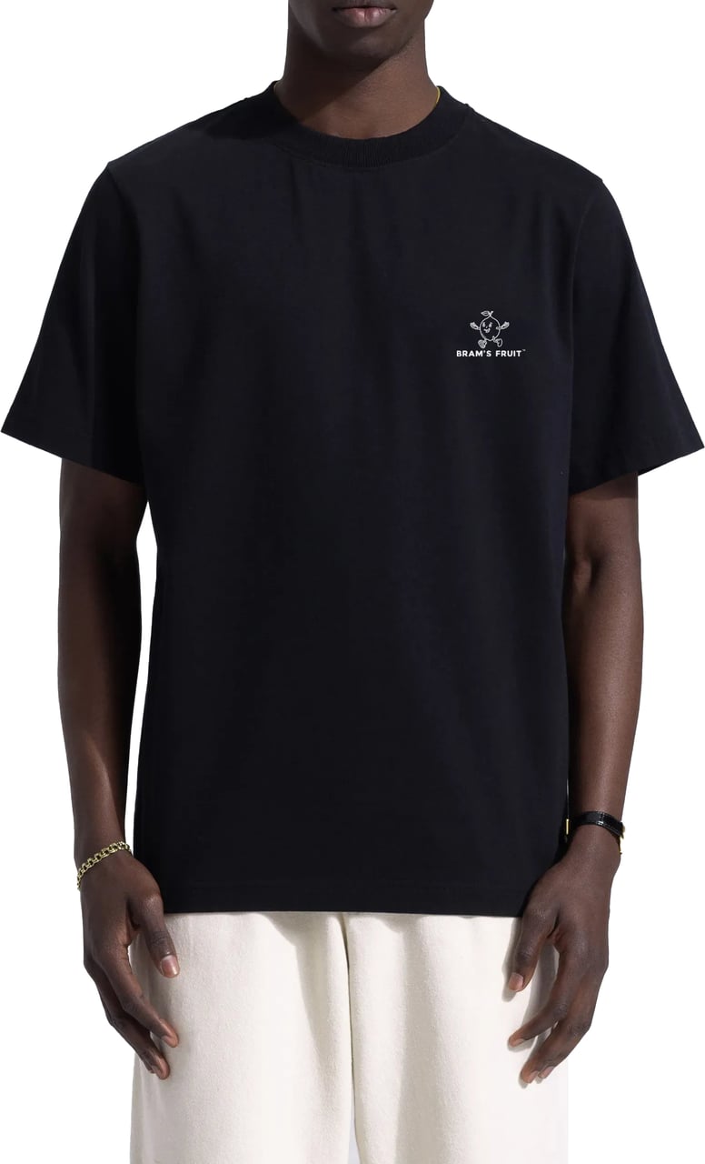 Bram's Fruit Outline T-Shirt - Black Zwart