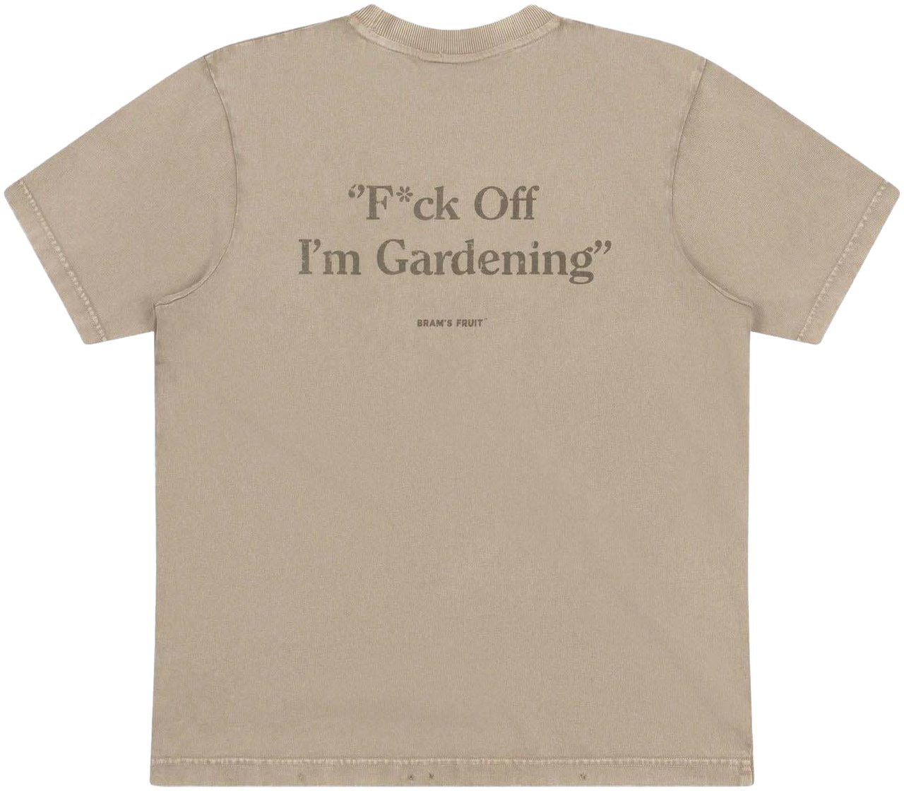 Bram's Fruit Heren Fuck Off T-shirt Beige Beige