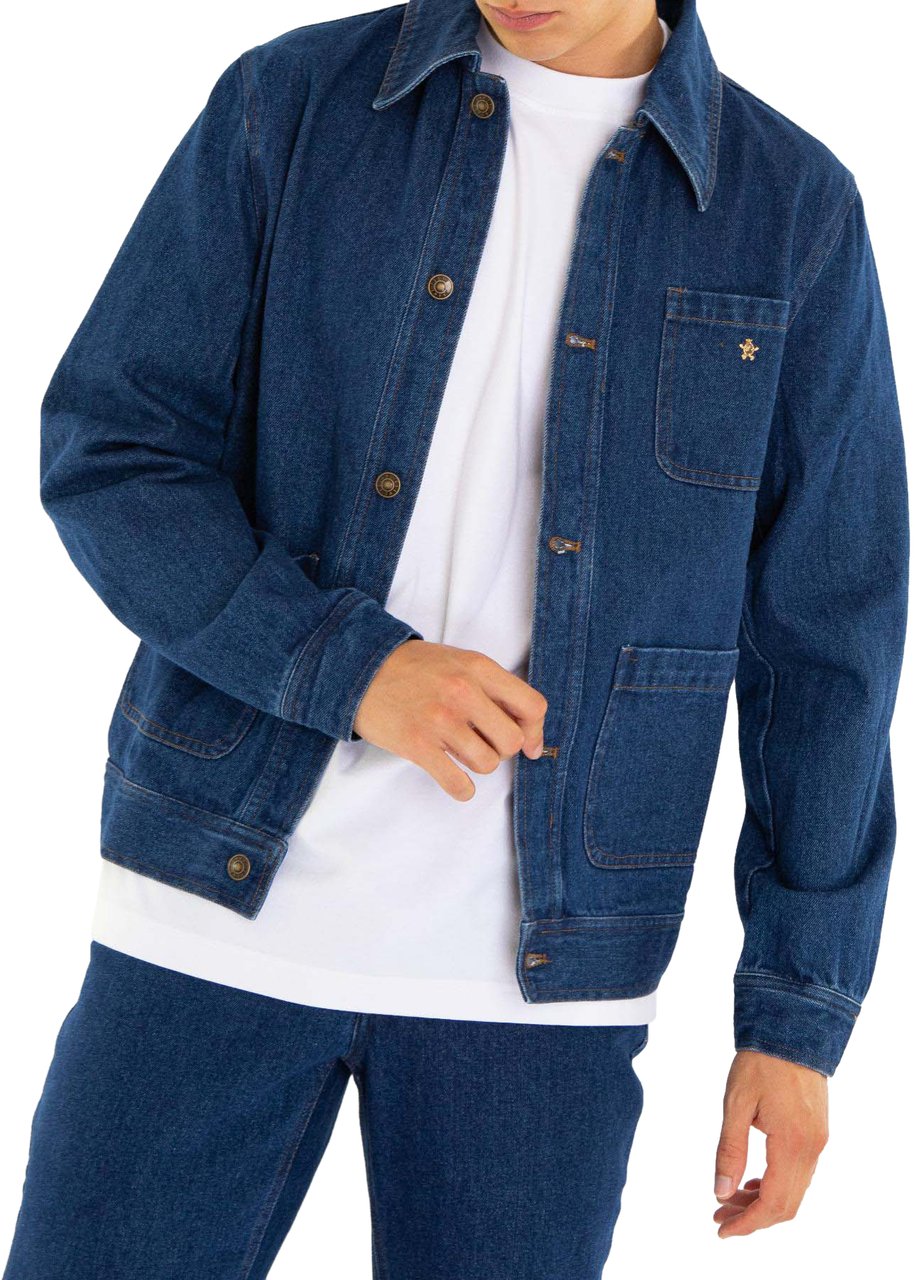 Bram's Fruit Heren Fitted Denim Jacket Blauw