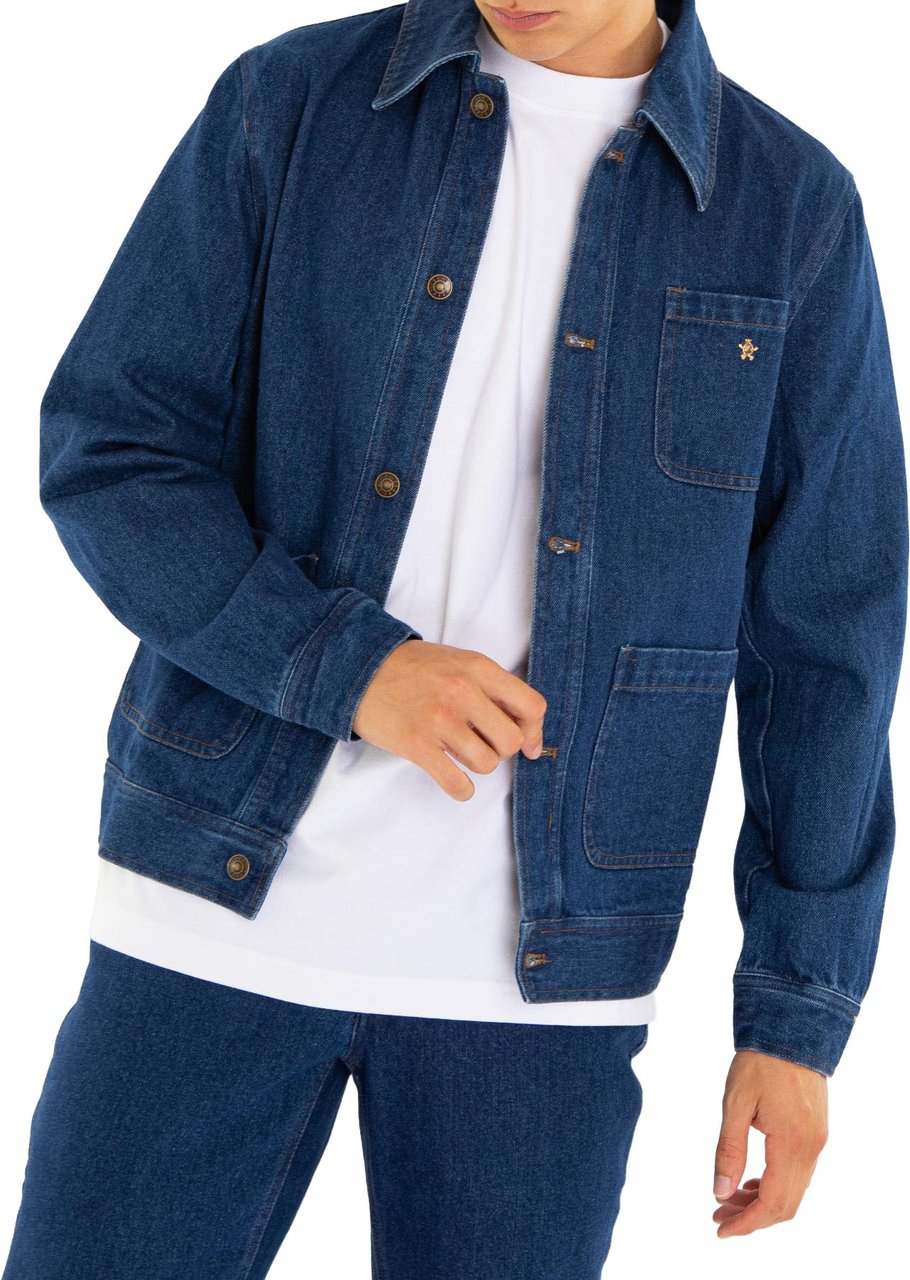 Bram's Fruit Heren Fitted Denim Jacket Blauw