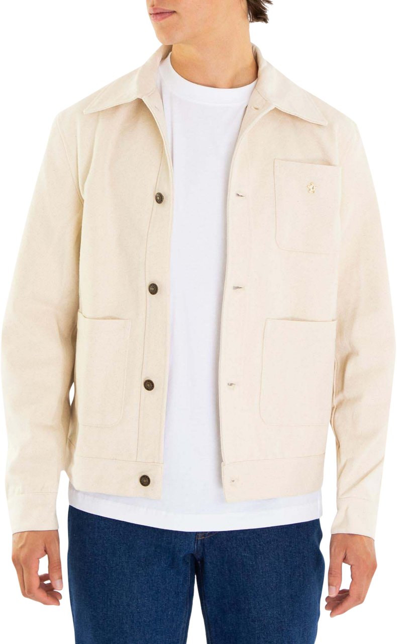 Bram's Fruit Heren Fitted Heavy Canvas Jacket Beige
