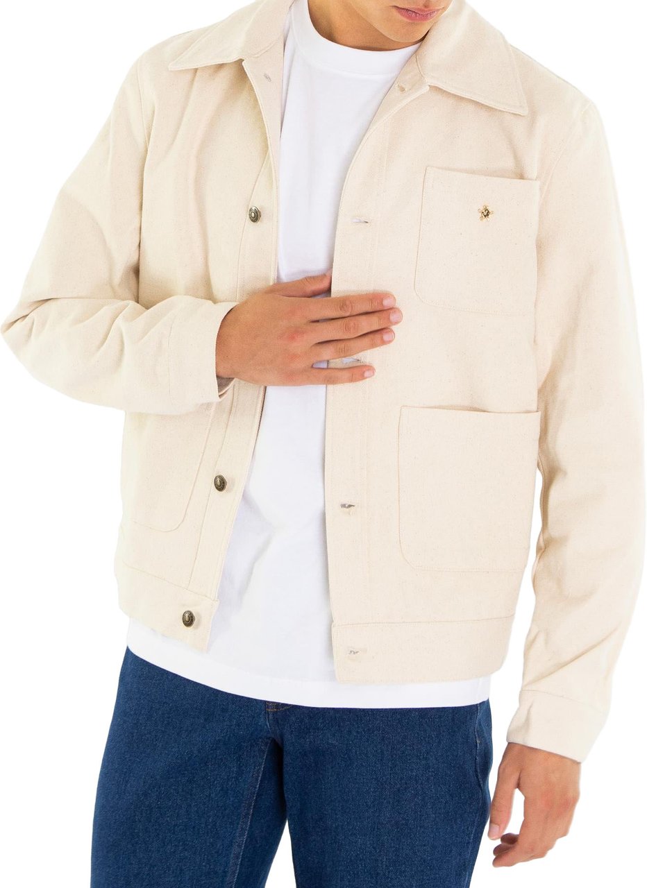 Bram's Fruit Heren Fitted Heavy Canvas Jacket Beige