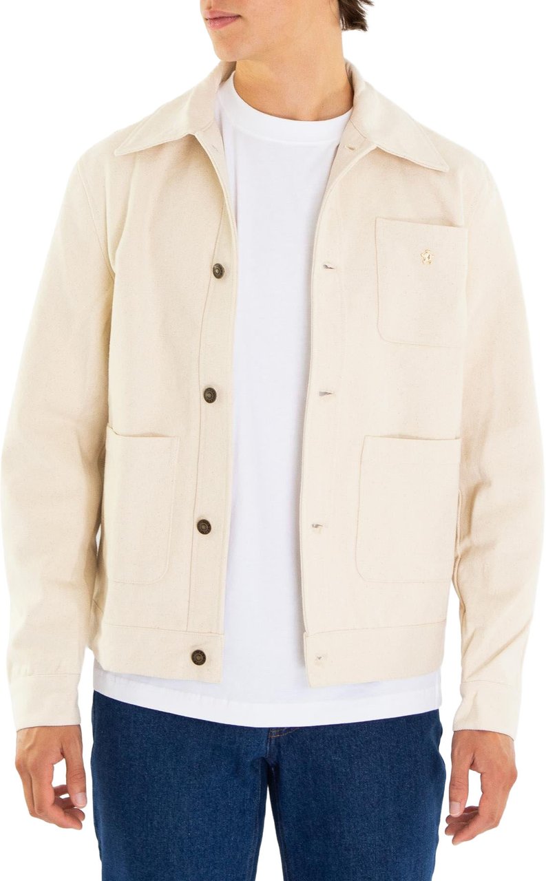 Bram's Fruit Heren Fitted Heavy Canvas Jacket Beige