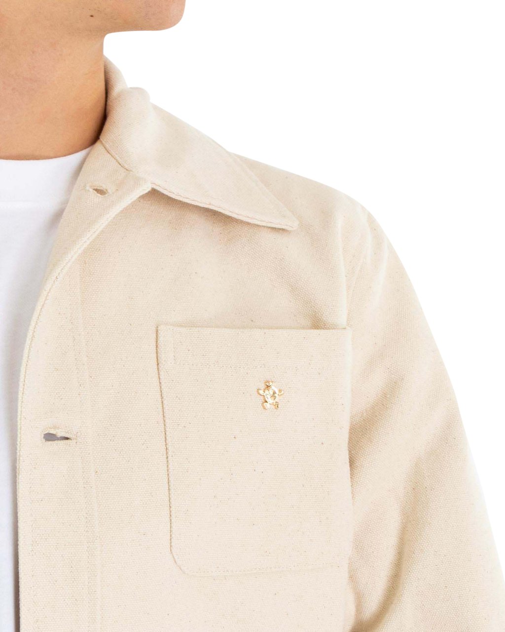 Bram's Fruit Heren Fitted Heavy Canvas Jacket Beige